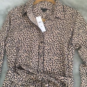 Leopard Print Ann Taylor Shirtdress